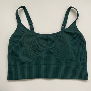 Aerie Ribbed Crop Tank Bralette Green Size XL